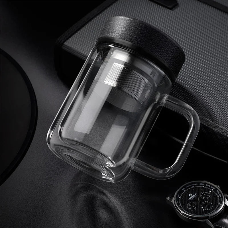 Glass Water Bottle with Tea Infuser