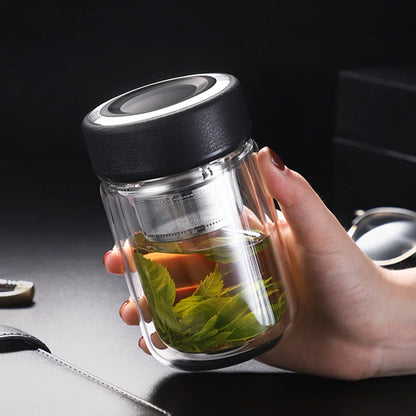 Glass Water Bottle with Tea Infuser