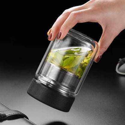 Glass Water Bottle with Tea Infuser